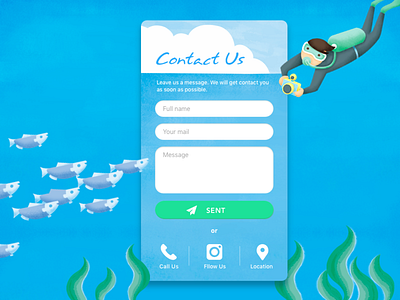#028-Contact Us app blue color contact contact us dailui daily daily 100 daily 100 challenge daily challange dailyui day28 ui 100 ui100 ui100days