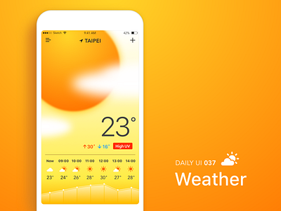 #037-Weather 037 app color dailui daily 100 daily 100 challenge daily challange day37 sun ui 100 ui100days weather weather app