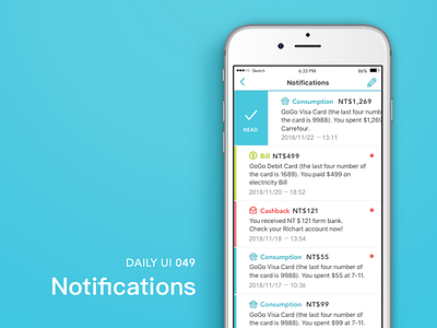 #049-Notifications day49 notifications ui 100 ui100days