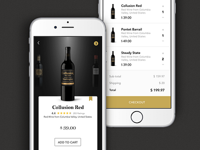 #058-Shopping Cart 058 addtocart app cart checkout daily daily 100 daily 100 challenge daily challange dailyui day58 shopping shopping cart wine wine app