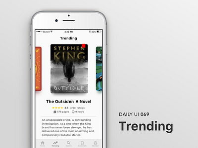 #069-Trending 069 69 app book dailui daily daily 100 daily 100 challenge daily challange dailyui day69 trending ui 100 ui100 ui100days