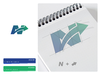 N + Arrow Logo Concept