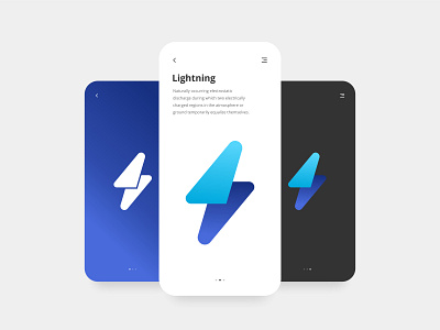 Lightning Logo brand brand identity branding interface design lightning logo logo design thunder