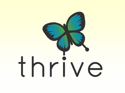 Thrive Dribble Shot branding color concept design identity logo mark