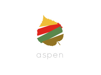 Aspen Concept branding color identity leaf llogo design logo logo mark mark symbol type