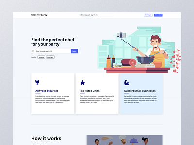 Landing Page Design || Chef My Party