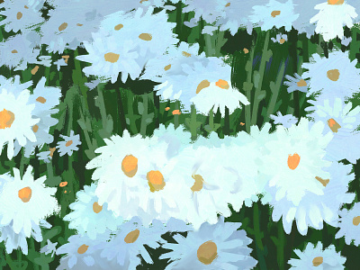 flower 2d floral flower garden illustration painting sketch