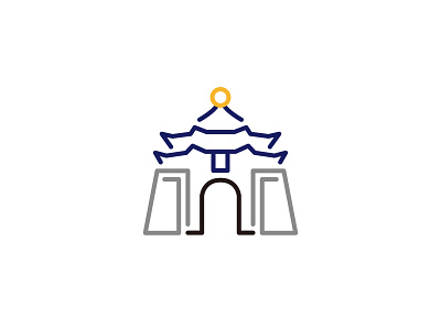 Chiang Kai-shek Memorial Hall branding design icon illustration logo vector