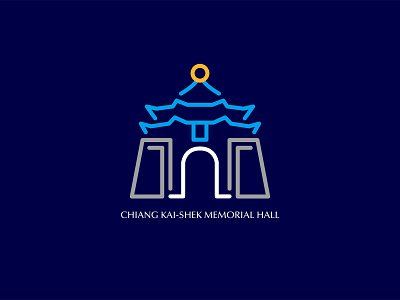 Chiang Kai-shek Memorial Hall branding design icon illustration logo vector