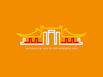 National Dr. Sun Yat-Sen Memorial Hall branding design icon illustration logo vector