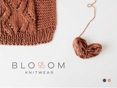 Blossom Knitwear Logo branding elegant graphic knitting knitwear logo modern simple webdesign