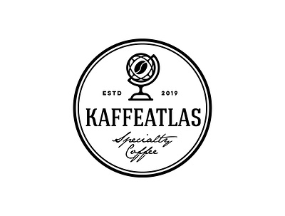 Kaffeatlas Logo atlas coffee design food logo modern simple vintage world