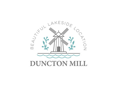 Duncton Mill Logo branding cute design elegant graphic hall illustration logo simple vintage