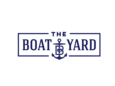 The Boat Yard Logo boat branding design elegant graphic illustration logo modern monogram simple vintage yard