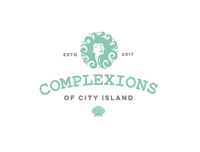 Complexions Spa Logo beauty branding design graphic illustration logo modern shell simple water women