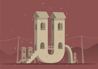 36 days of typography challenge letter 'U' 36 days of type 36 days of type lettering adobe adobe illustration adobe illustrator adobe photoshop branding design digital dribbble fantasy art graphic design illustration illustration agency illustration art illustration art director design instagram typography typography design vector