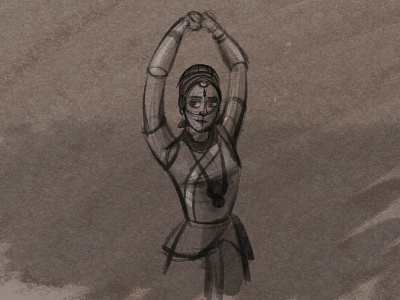 bharatanatyam quick sketch