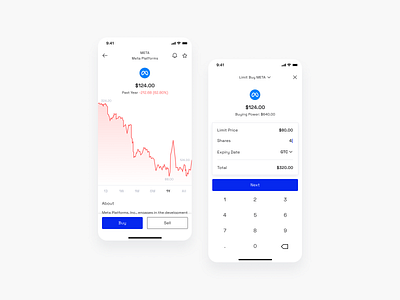 Stock Investment App adobexd app design figma minimal mobile ui