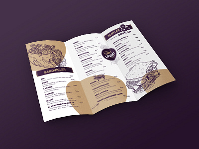 Myka Charcuterie Brochure badge brochure charcuterie deli design flat label mockup price print typography vector