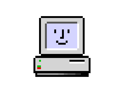Happy Macintosh II first computer mac macintosh pixel susan kare