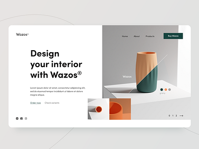 Wazos cycles design designer flat minimal minimalist render ui webdesign website