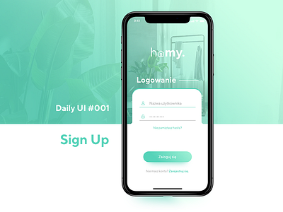 Daily UI Challenge #001 Sign Up Design app dailyui design inteface logo minimal ui ux web