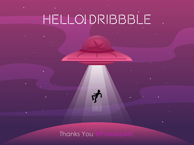 Hello Dribbble! Bring Me Into Dribbbel Space ? animation design earth flat frist shot gradient gradient design hello dribbble icon illustration logo minimal space space exploration space illustration ufo vector