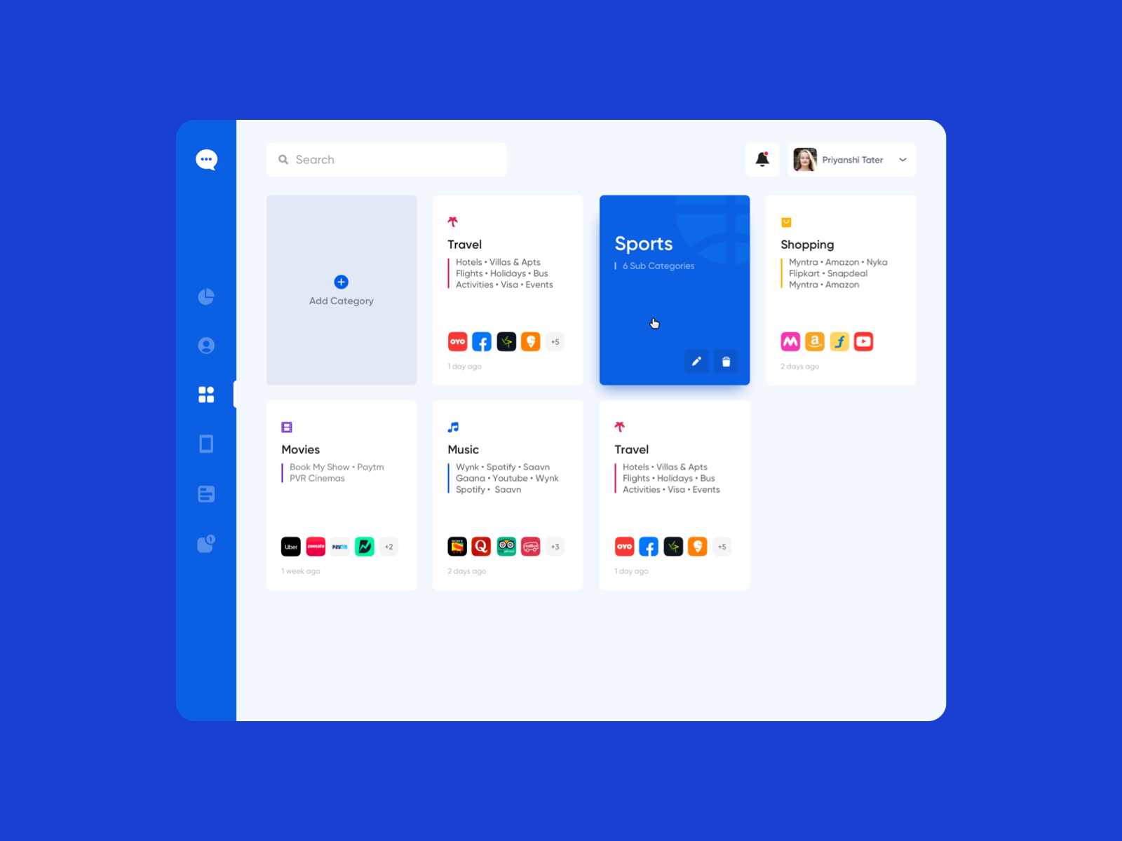 Messenger Pro - Category dashboard by Priyanshi Tater on Dribbble