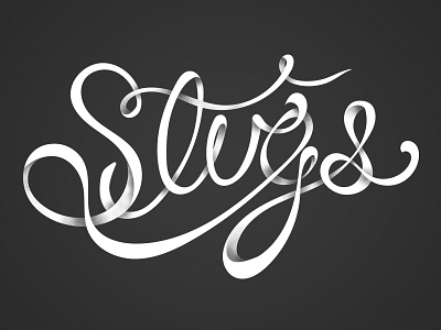Slugs T-Shirt custom type handlettering handmade identity logo logotype script shading t shirt type typography