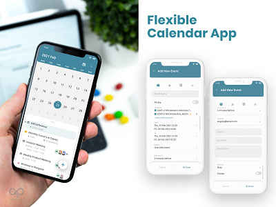 Flexible Calendar App app business man calendar ui clean ui mobile app mobile design mobile ui product design time timezones ui uidesign ux uxdesign