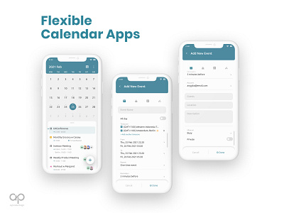 Clean Calendar Apps calendar app calendar ui clean ui clean ui ux mobile design mobile ui product design ui uiux