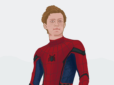 Spiderman 2019 illustration marvel studios vector