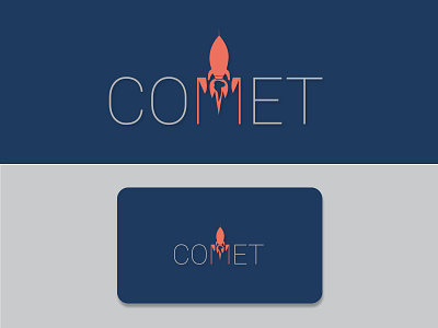 COMET - Minimal Logo Design dailylogochallenge design logo logodesign minimal logo rocketshiplogo