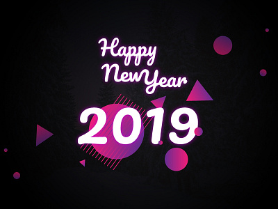 Happy New Year 2019 In Advance 2019 design graphic desgin happy new year hny