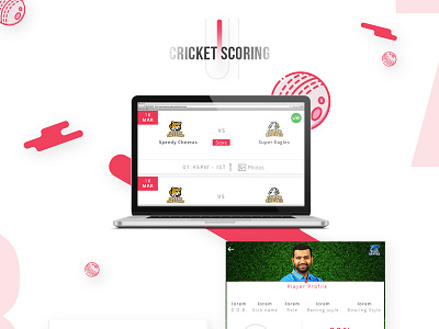 Cricket Scoring App app design illustration ios logo ui ux vector web website