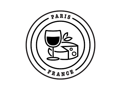 Paris, France badge crest france paris