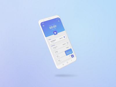 Time Tracking App android android app design app app design application blue concept design gradient materialdesign purple styleguide time tracking ui ui design ux ux ui ux design wireframing