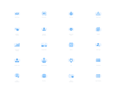 Icons Set for Features Page (Light)