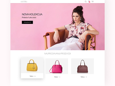 Landing Page for katrin.rs clean ui fashion brand home page landing page landing page design pink ux ui website design