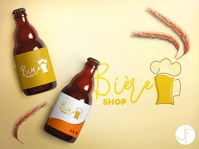 LOGO Beer SHOP beer branding illustrator logo logo design logo mark logotype mockup photoshop shop typography vector yellow