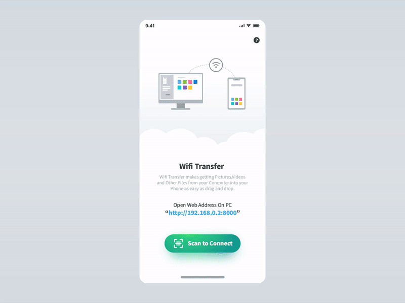 Daily Ui #01 Wi-fi Transfer