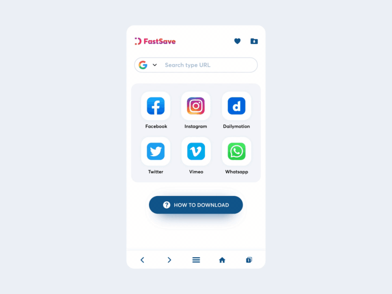 Fast download - app design