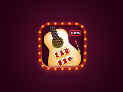 icon - Slots Guitar Tuner branding design icon illustration logo vector