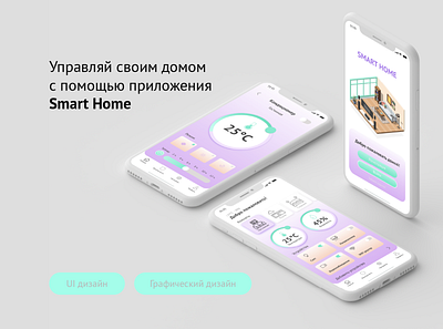 UI Smart Home flat design graphic design illustration ui web