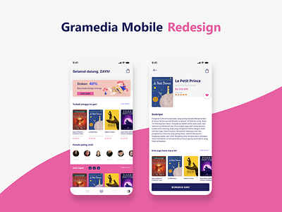 Redesign - Gramedia Mobile design ecommerce gramedia ios ui ui design uiux