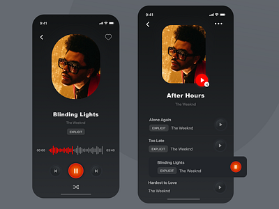 Music Player Mobile Design