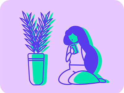 Relax animation design flat illustration minimal plant plant illustration vector