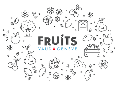 Fruits Vaud Genève - Icons Fresco branding clean concept design fruits geneva icon illustration logo ui vector