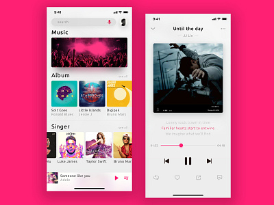 Music App app branding design exploration flat graphic icon musicapp ui ux