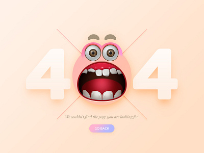 404 Error Page 404 error page app back back page clean cool design exploration flat graphic illustration logo orange popular tooth type typography ui vector
